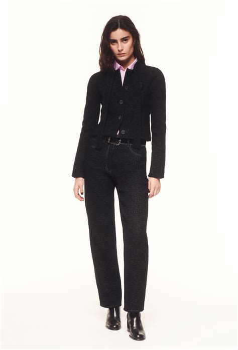 chanel black iridescent wool tweed ecru trousers|Oasis Of Origins: Chanel FW24 Collection .